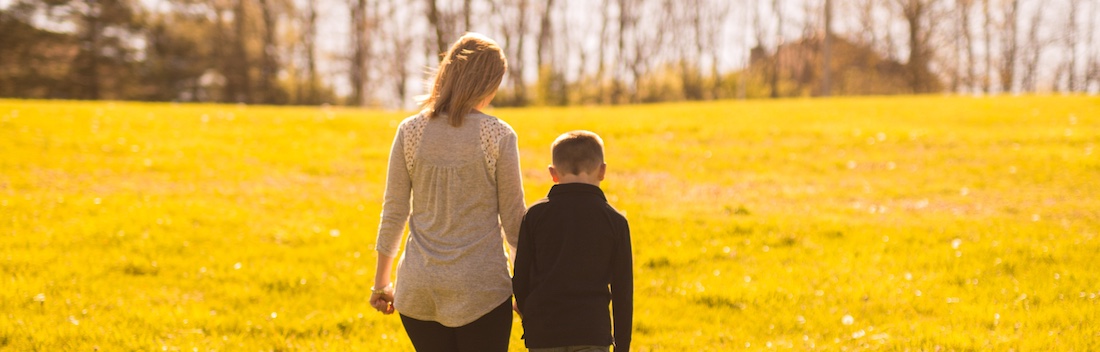 survivor and child